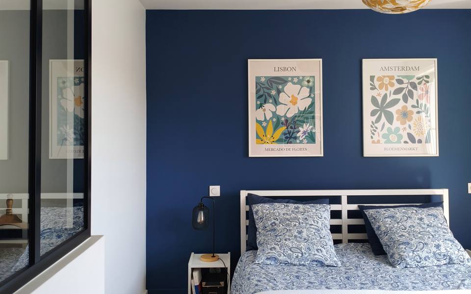 Suite parentale avec verrière et dressing dans une maison de ville